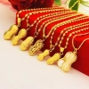 Direct supply from the manufacturer of gold peanut stud necklaces, the first choice for Douyin live streaming and Kuaishou. details Picture